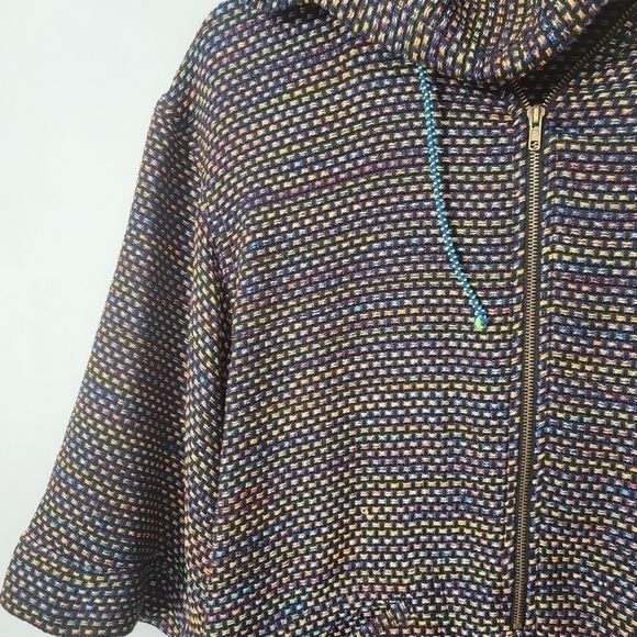 Warm Black Multi Rainbow Hooded Playa Romper - Picture 5 of 12